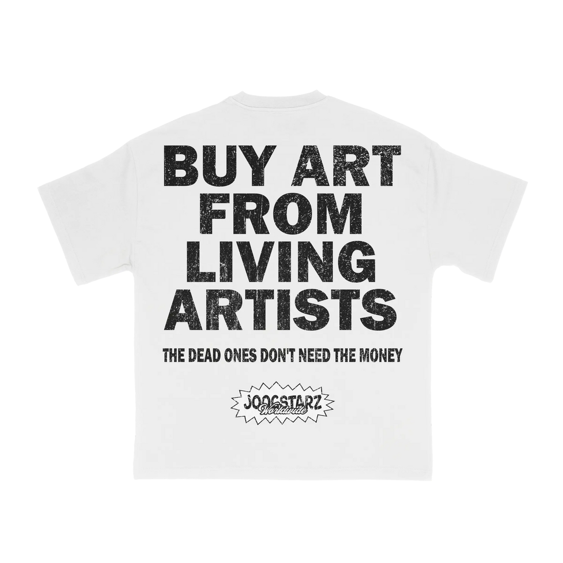 Street art graphic tee heavyweight boxy fit white basquiat kieth haring retro vinatge style fashion