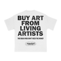 Street art graphic tee heavyweight boxy fit white basquiat kieth haring retro vinatge style fashion