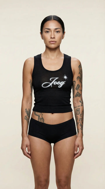 Womens made in the USA Black retro vintage style airbrush racerback streetwear tank sheer breathable cotton 