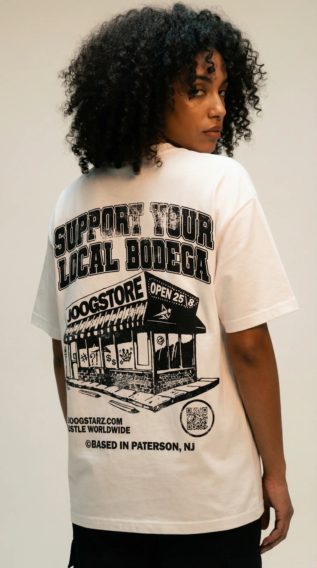 new york bodega white tee bronx queen manhattan brooklyn inspired streetwear graphic street art hispanic nyc retro vintage style culture 