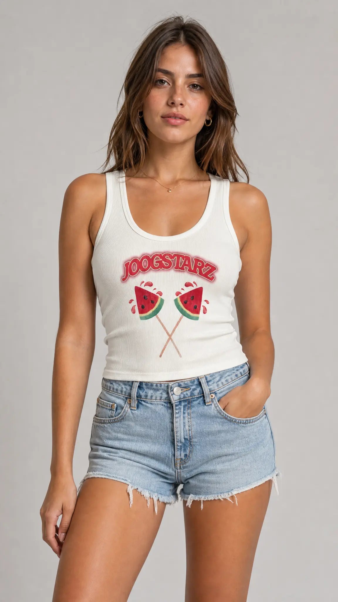 summer womens ribbed tank joogstarz watermelon tank top 